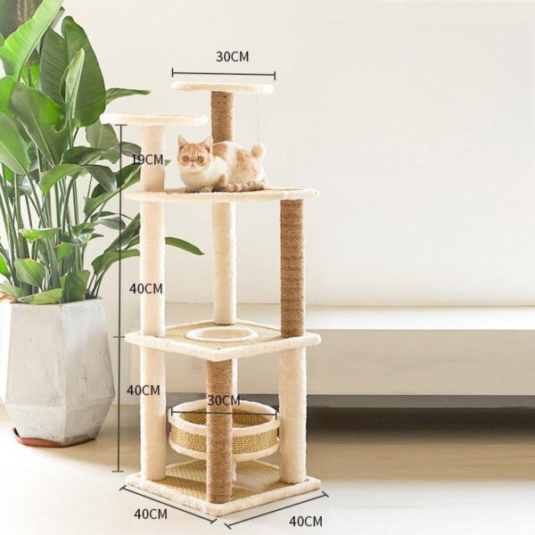 5-Tier Single Nest Cat Tree with Ladder