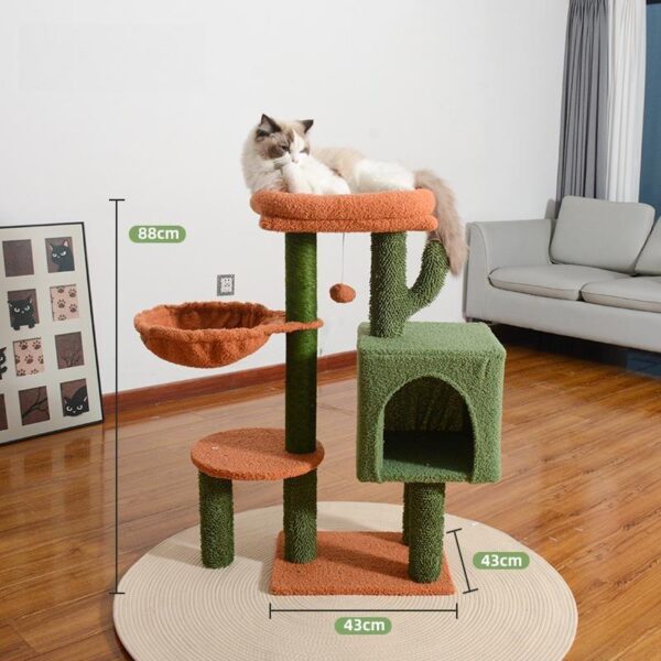 Cactus Cat Tree with Cozy Nest