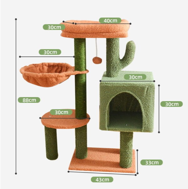 Cactus Cat Tree with Cozy Nest
