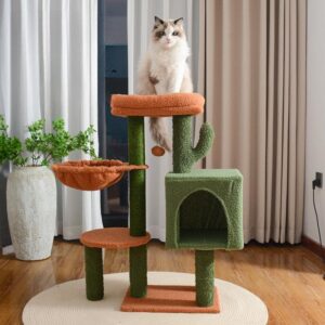 Cactus Cat Tree with Cozy Nest