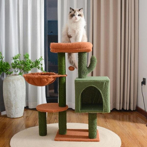 Cactus Cat Tree with Cozy Nest