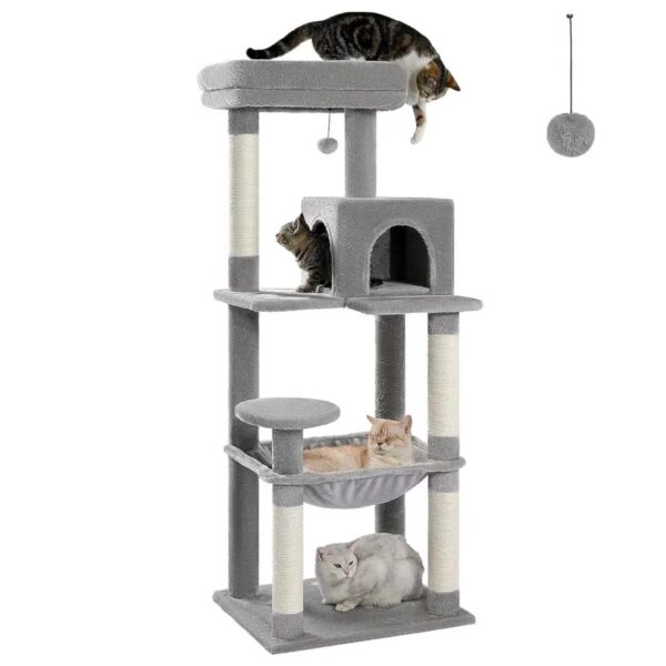 Classic Cat Tower with Square Iron Rings