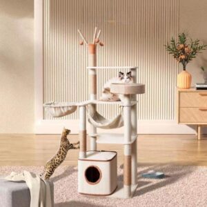 Classic Linen-Like Large Cat Tree