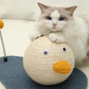 Cute Duck Cat Scratch Ball – Large