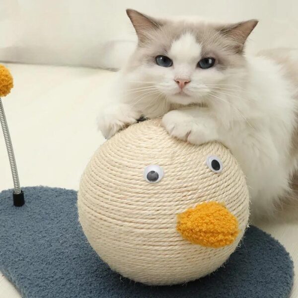 Cute Duck Cat Scratch Ball – Large