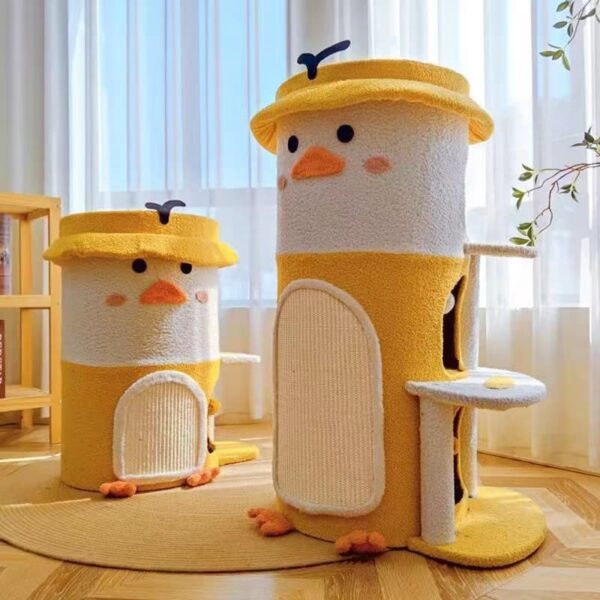 Cute Duck Sisal Scratching Post – Small Size