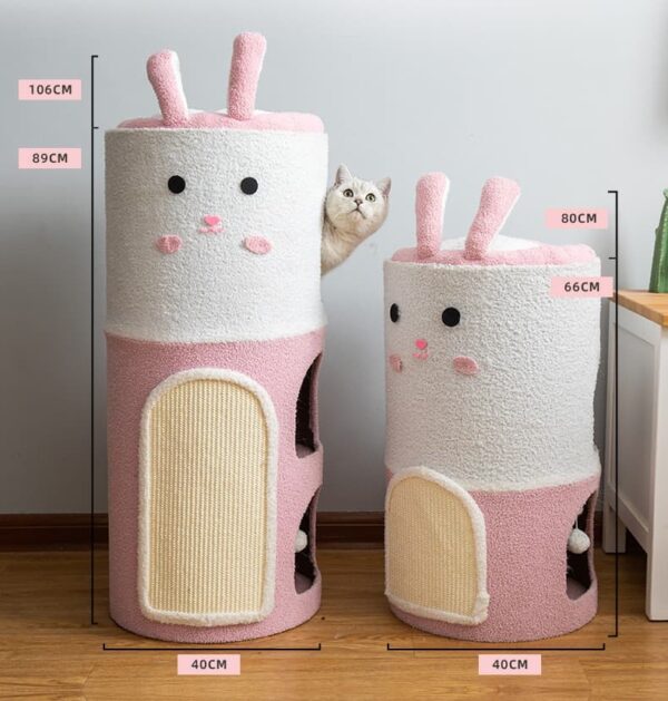 Small Adorable Rabbit Sisal Scratching Post