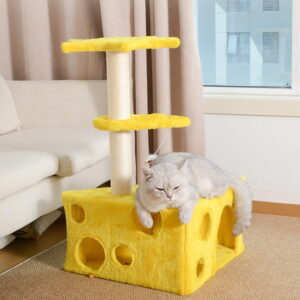Sweet Cheese-Themed Cat Tree