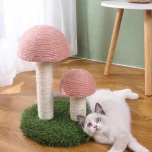 Twin Mushroom Cat Tower