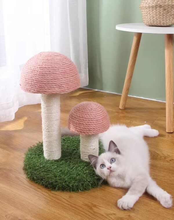 Twin Mushroom Cat Tower