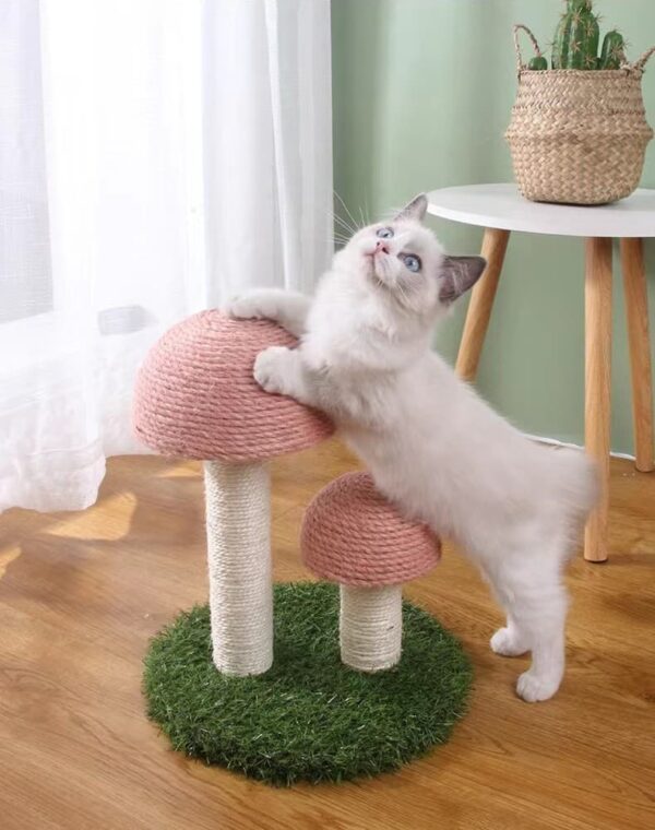 Twin Mushroom Cat Tower