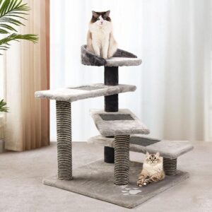 Two-Tone Sisal Scratching Cat Tower