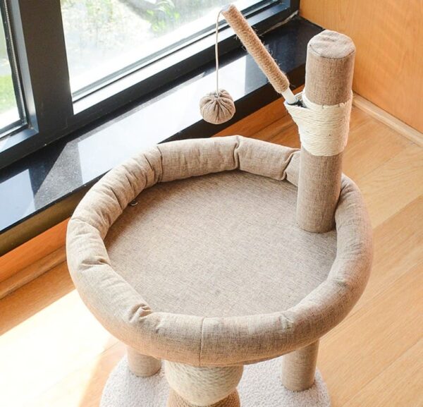 Upgraded Double-Layer Cat Tree with Four Balls