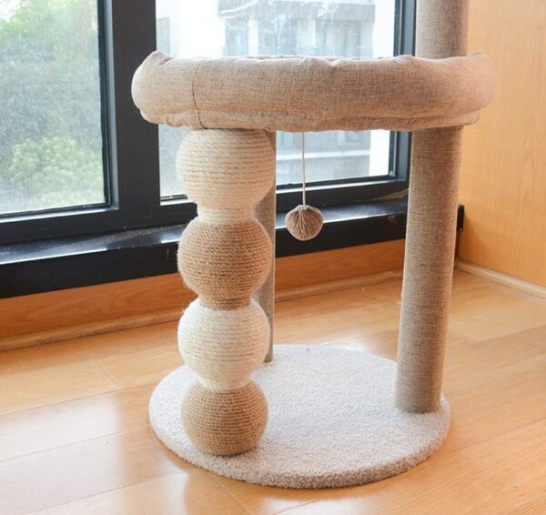 Upgraded Double-Layer Cat Tree with Four Balls