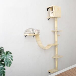 Wall-Mounted Vertical Cat Tower