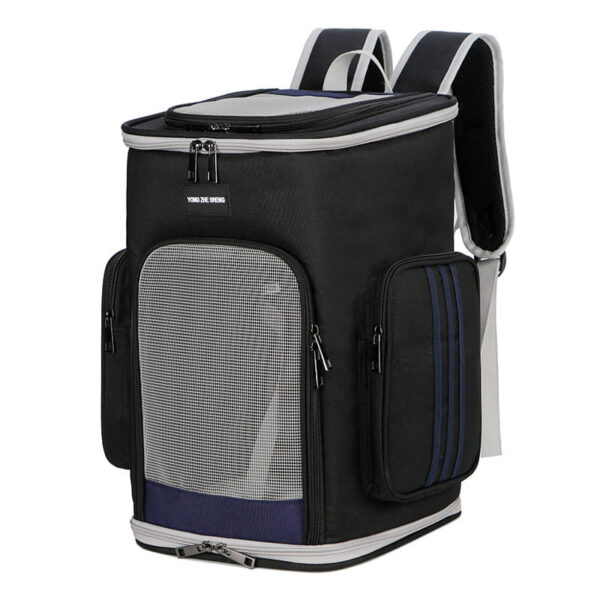 Beige Large Pet Carrier Backpack – Breathable Travel Bag for Cats & Small Dogs