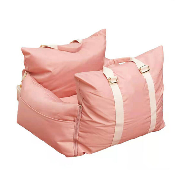 Cozy Pet Car Seat & Sofa Bed with Safety Straps – Dog & Cat Travel Carrier Bed