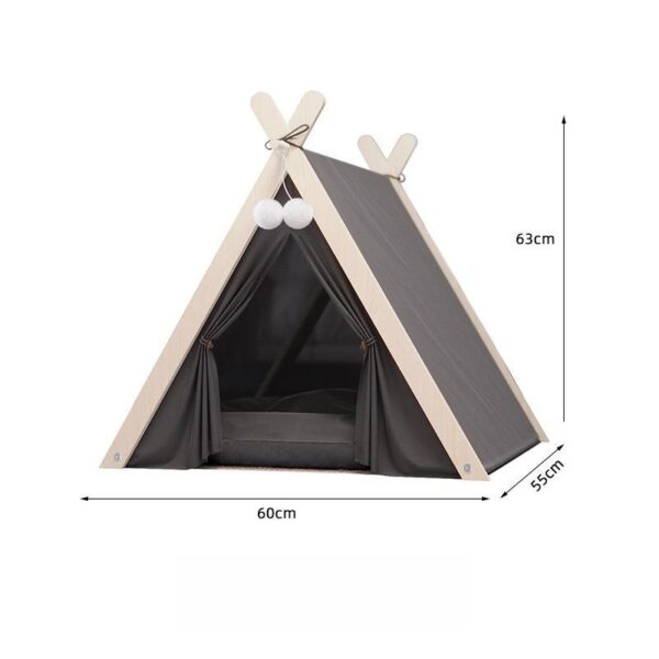 Pink Pet Teepee Bed – Indoor Tent House for Cats and Dogs
