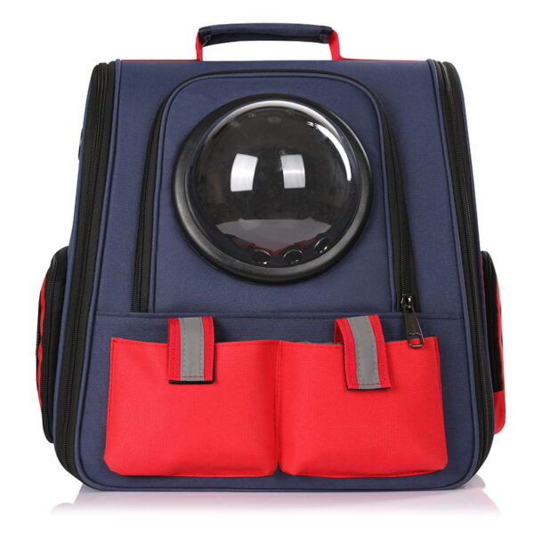Pink Space Capsule Pet Carrier Backpack – Breathable Travel Bag with Bubble Window for Cats & Small Dogs