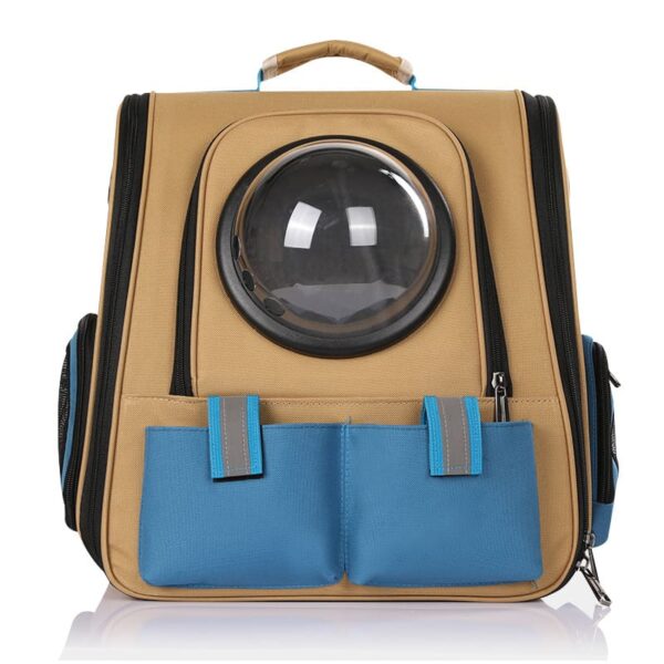 Pink Space Capsule Pet Carrier Backpack – Breathable Travel Bag with Bubble Window for Cats & Small Dogs