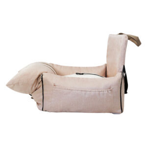 Portable Pet Car Seat & Sofa Bed with Side Pillow – Small Dog & Cat Travel Bed