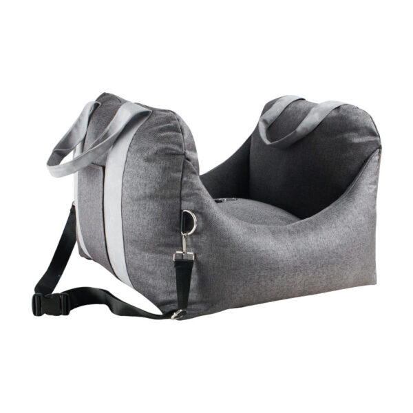 Portable Pet Sofa Bed with Safety Straps – Travel Dog Car Seat & Cat Carrier Bed