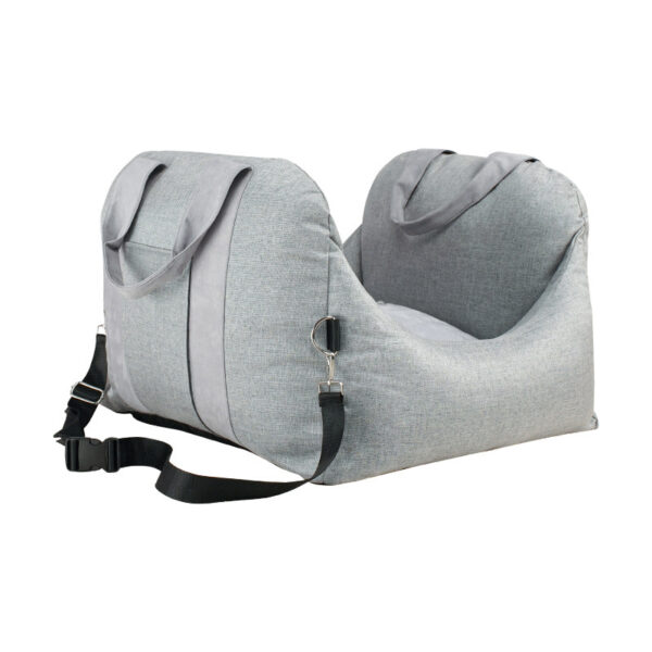 Portable Pet Sofa Bed with Safety Straps – Travel Dog Car Seat & Cat Carrier Bed