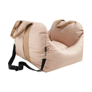 Portable Pet Sofa Bed with Safety Straps – Travel Dog Car Seat & Cat Carrier Bed