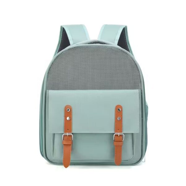 White Stylish Pet Carrier Backpack – Breathable Travel Bag for Cats & Small Dogs