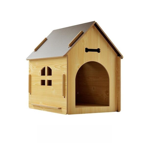 Wooden Pet House – Indoor Dog & Cat Hut with Cozy Shelter Design