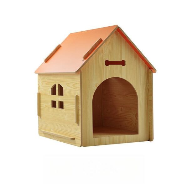 Wooden Pet House – Indoor Dog & Cat Hut with Cozy Shelter Design