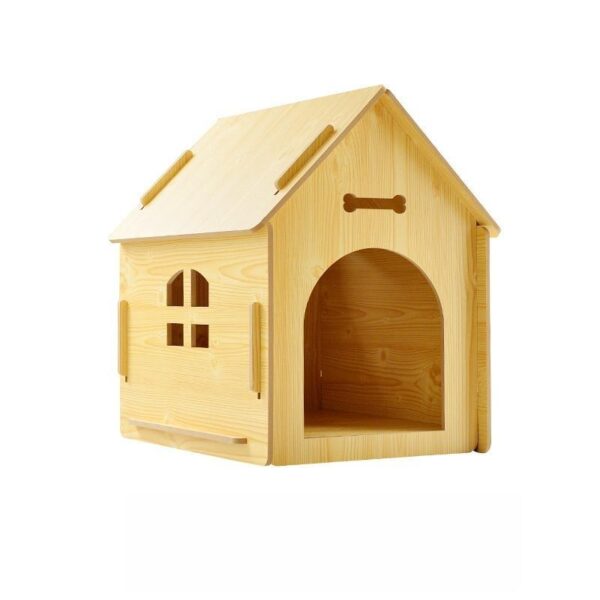 Wooden Pet House – Indoor Dog & Cat Hut with Cozy Shelter Design