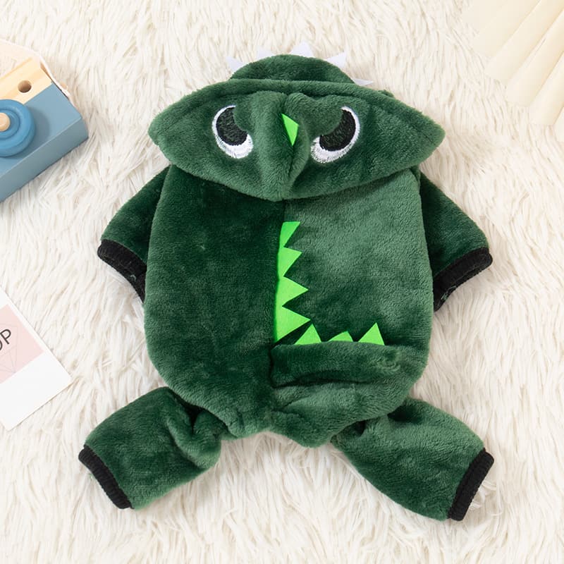 Green Dinosaur Hoodie for Cats & Small Dogs Green Dinosaur Hoodie for Cats & Small Dogs