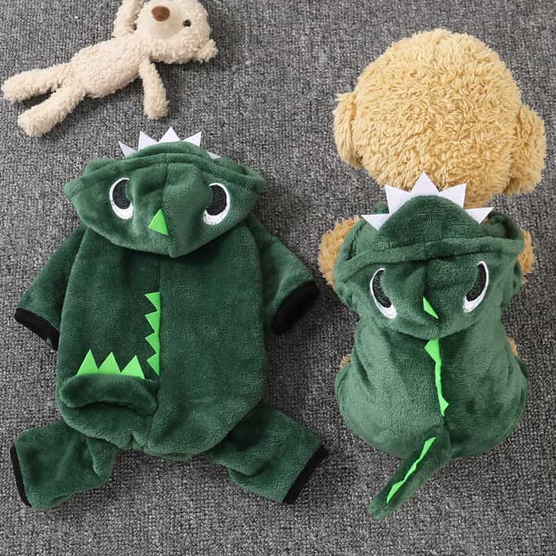 Green Dinosaur Hoodie for Cats & Small Dogs Green Dinosaur Hoodie for Cats & Small Dogs
