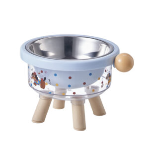 cat water bowl with tilted stainless steel insert ergonomic drinking dish