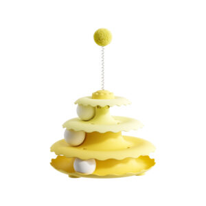 Octopus Tentacle Cat Toy - Yellow Chewable and Batting Ball for Kittens