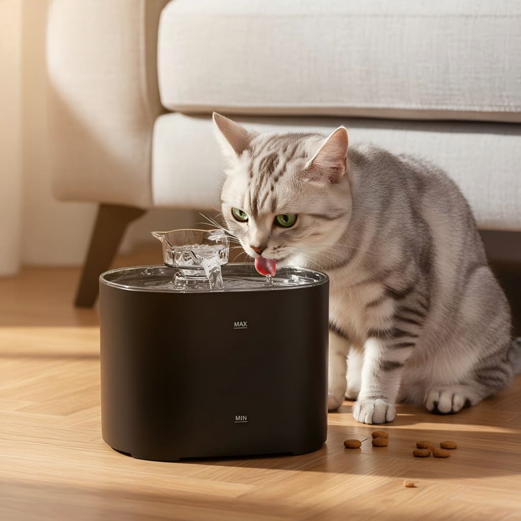 Cascading Cat Water Fountain with Filter - Multi-Stage Water Purification Cascading Cat Water Fountain with Filter - Multi-Stage Water Purification