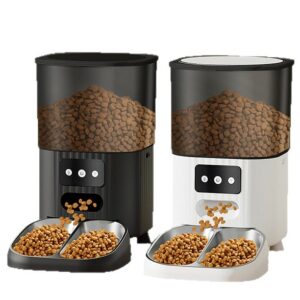 smart wifi automatic cat feeder with camera portion control via app