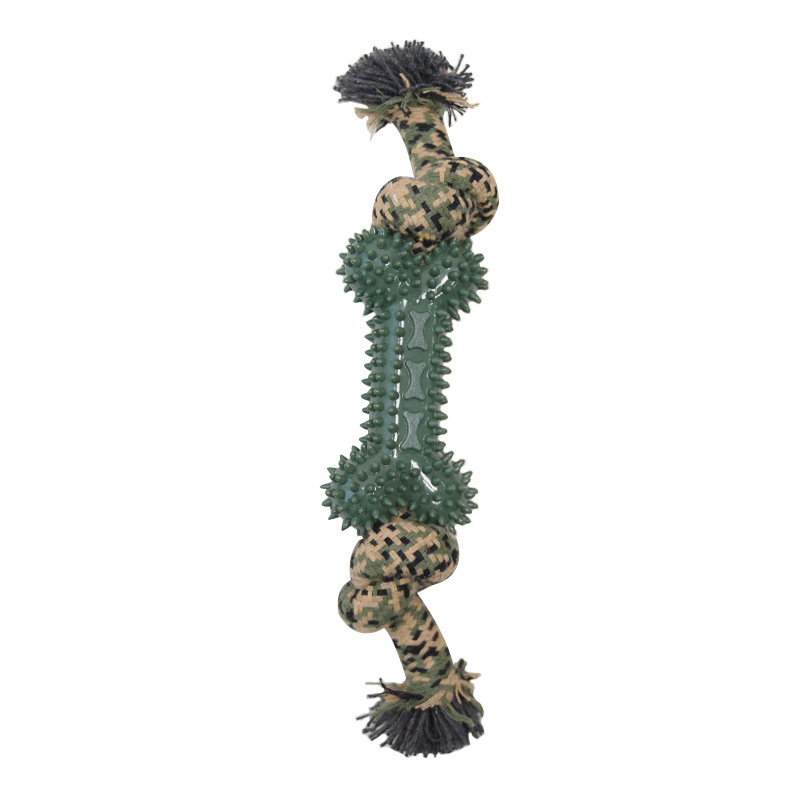 Camouflage Cotton Rope Ball Dog Chew & Interactive Toy Camouflage Cotton Rope Ball Dog Chew & Interactive Toy