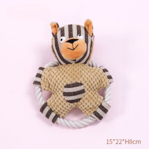 Cotton Rope Series Knot Squeaky Dog Chew Toy