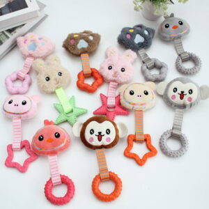 cute animal series tpr rubber plush squeaky dog chew & interactive toy