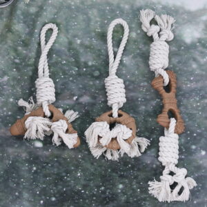 faux bone series braided cotton rope dog chew toy
