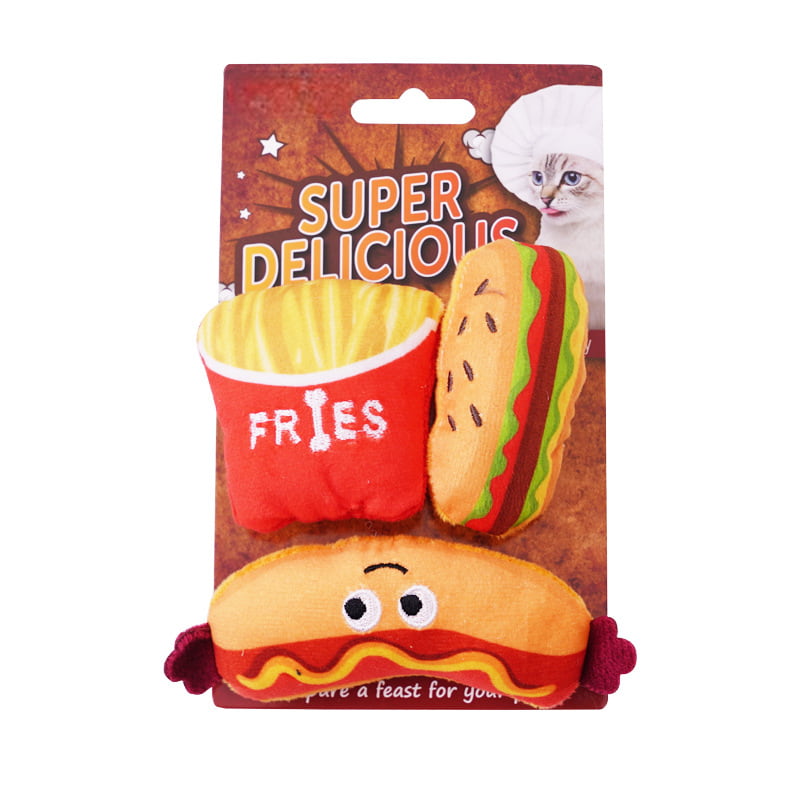 Food Series Catnip Plush Chew Cat Toy Set Food Series Catnip Plush Chew Cat Toy Set