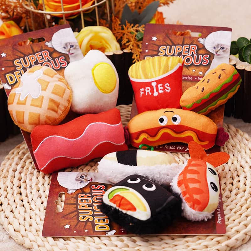 Food Series Catnip Plush Chew Cat Toy Set Food Series Catnip Plush Chew Cat Toy Set