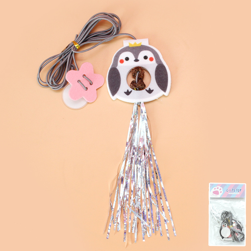 hanging elastic feather catnip teaser toy Hanging Elastic Feather Catnip Teaser Toy