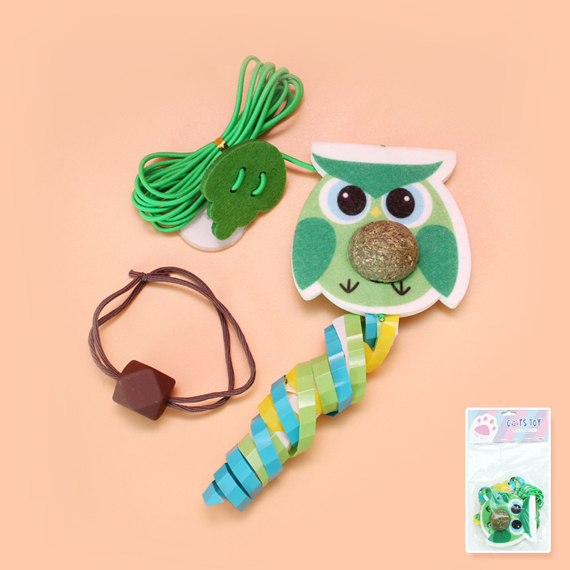hanging elastic feather catnip teaser toy hanging elastic feather catnip teaser toy