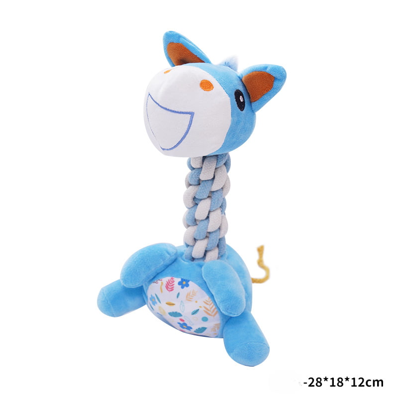 Knotted Rope Squeaky Dog Chew & Interactive Toy Knotted Rope Squeaky Dog Chew & Interactive Toy