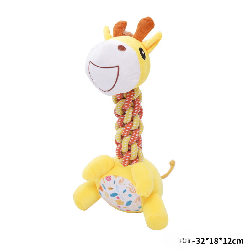 Knotted Rope Squeaky Dog Chew & Interactive Toy Knotted Rope Squeaky Dog Chew & Interactive Toy