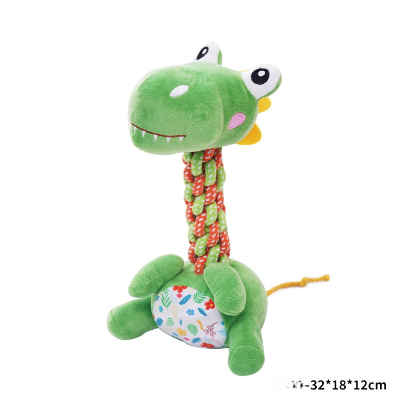 Knotted Rope Squeaky Dog Chew & Interactive Toy Knotted Rope Squeaky Dog Chew & Interactive Toy