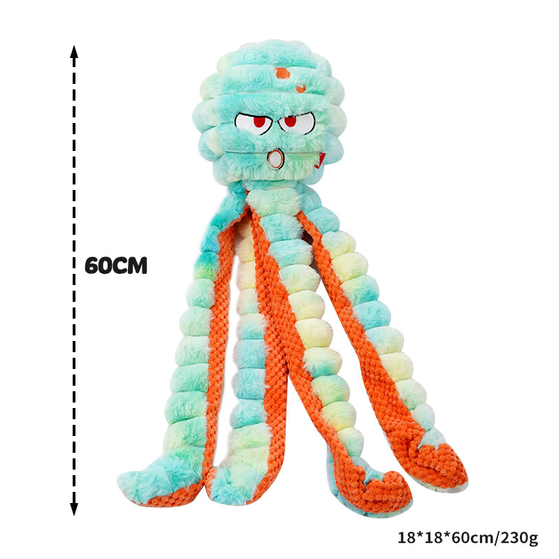 Large Crinkle Squeaky Octopus Dog Chew & Tug Toy Large Crinkle Squeaky Octopus Dog Chew & Tug Toy